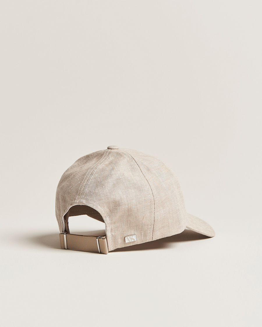Herren | Varsity Headwear Linen Baseball Cap Hampton Beige | Varsity Headwear | Linen Baseball Cap Hampton Beige