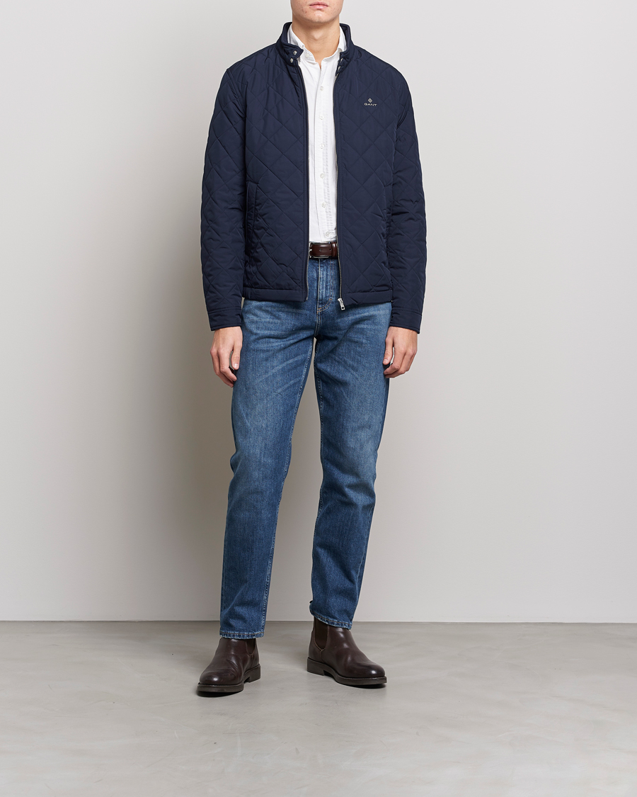 Herren | Jacken | GANT | The Quilted Windcheater Evening Blue
