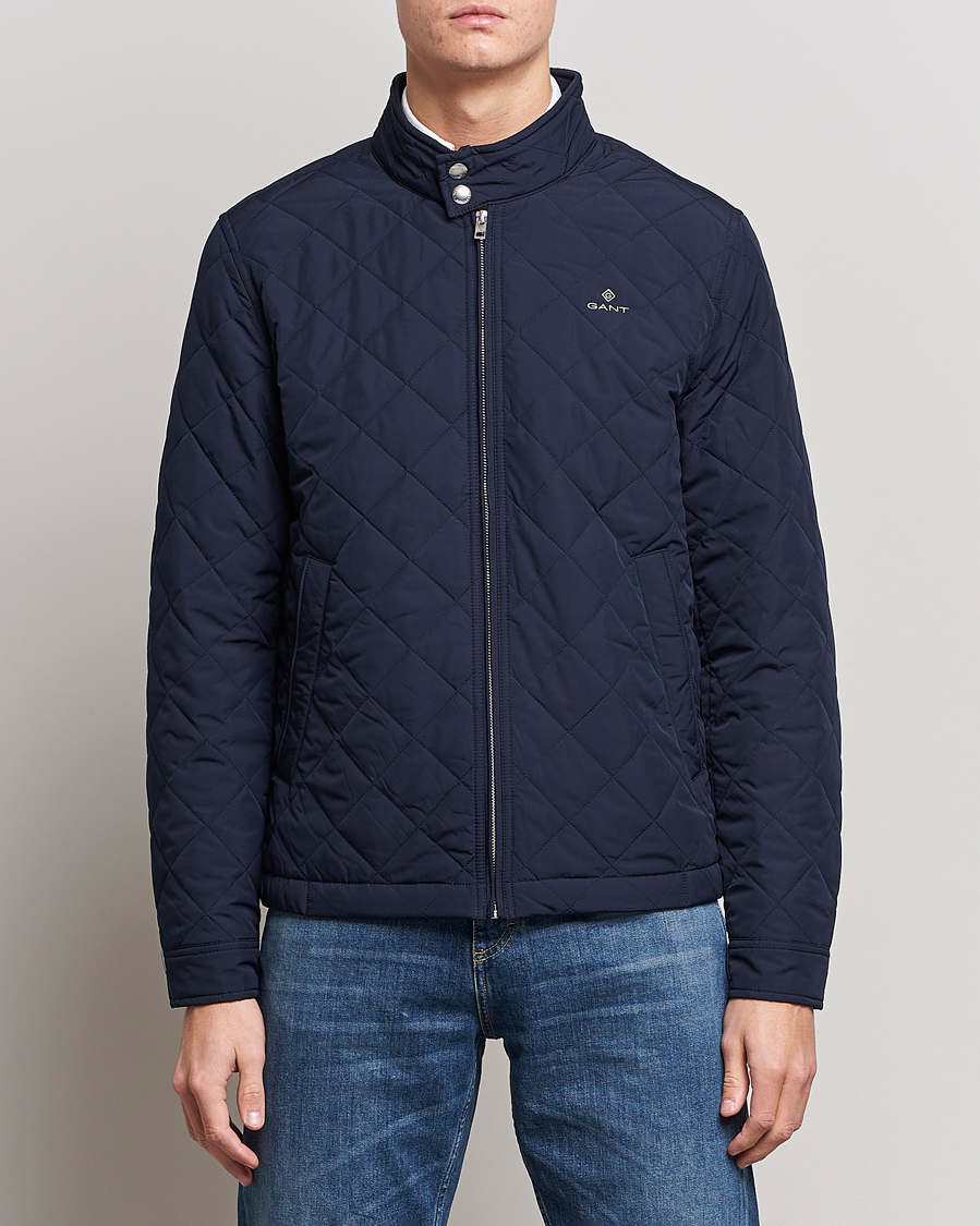 Herren | Jacken | GANT | The Quilted Windcheater Evening Blue