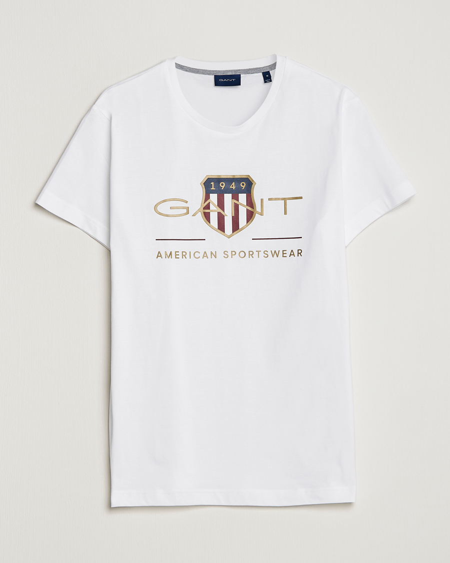 Herren | T-Shirts | GANT | Archive Shield Logo T-Shirt White