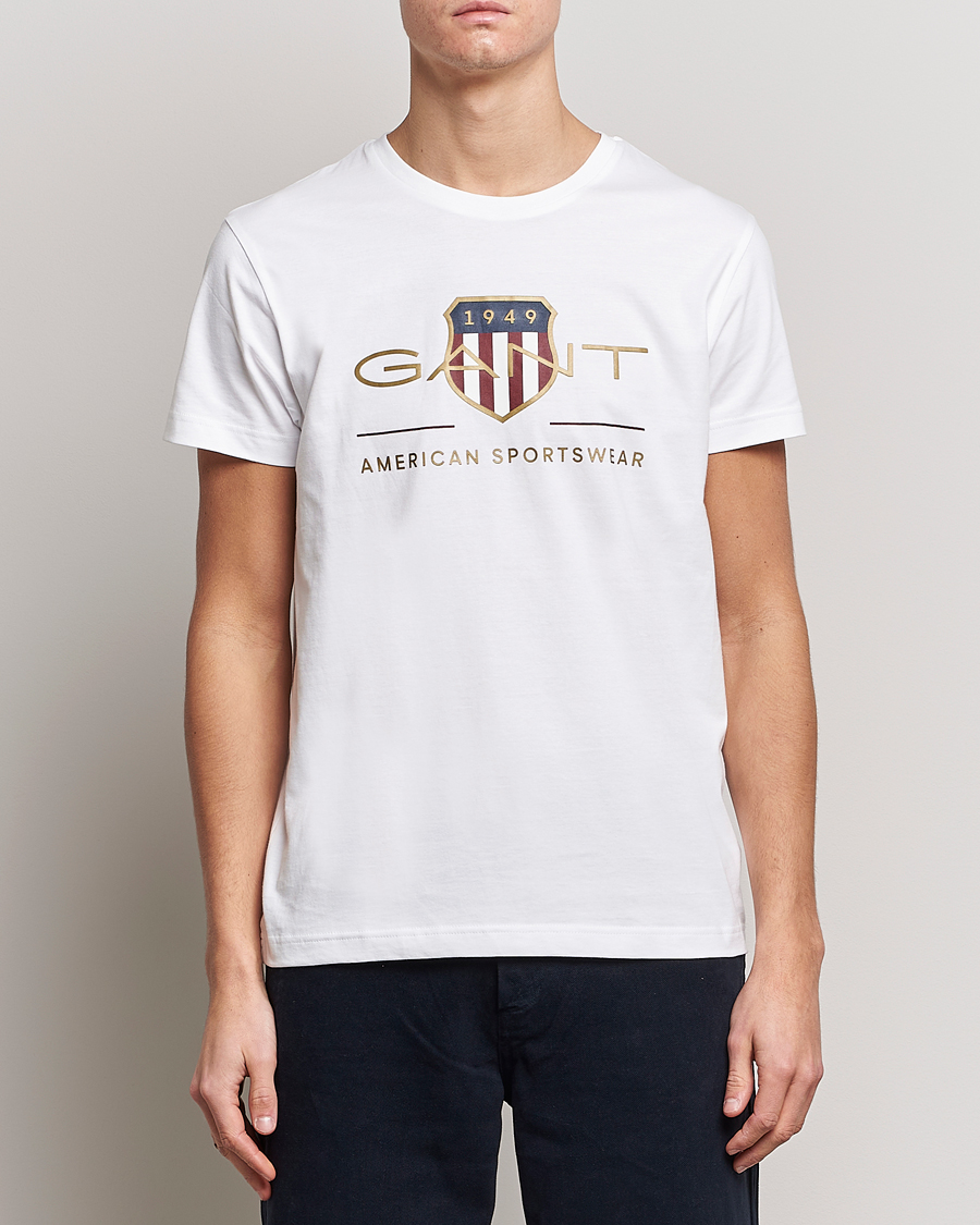 Herren | T-Shirts | GANT | Archive Shield Logo T-Shirt White