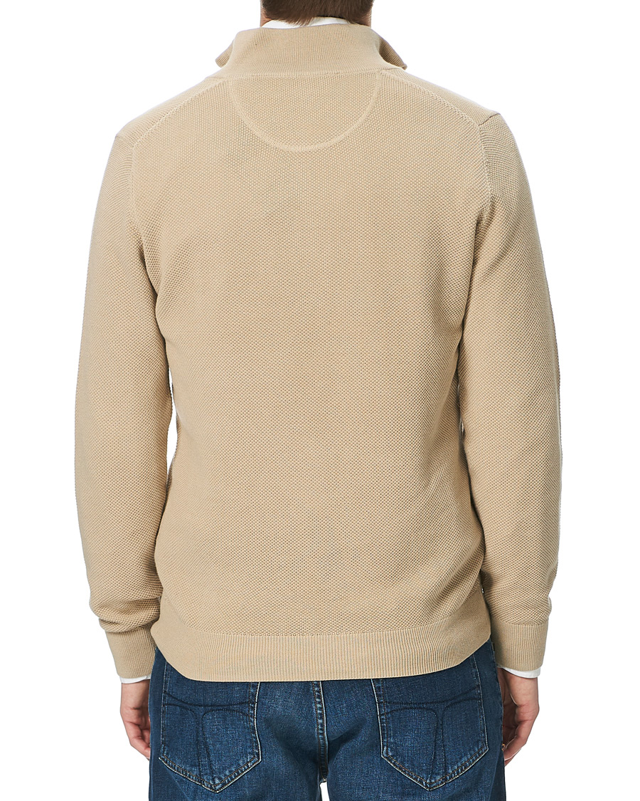 Herren | Pullover | GANT | Cotton Pique Half-Zip Sweater Dry Sand
