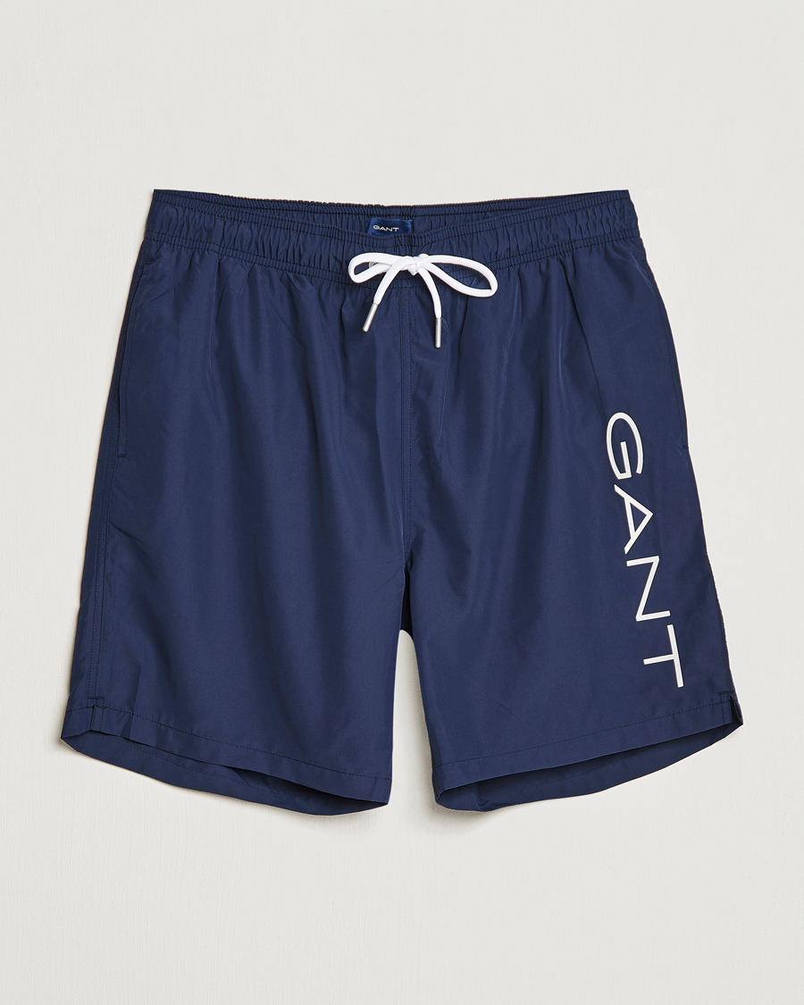 Herren | Badehosen | GANT | Lightweight Logo Swimshorts Marine