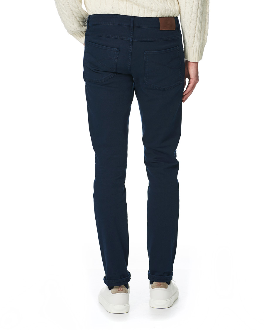 Herren | Hosen | Brunello Cucinelli | Slim Fit 5-Pocket Twill Pants Navy
