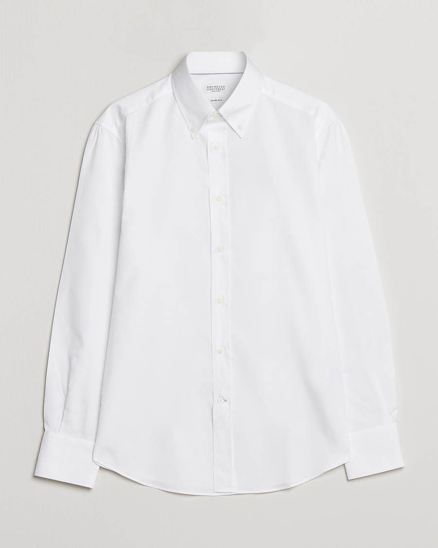 Herren | Hemden | Brunello Cucinelli | Slim Fit Button Down Shirt White