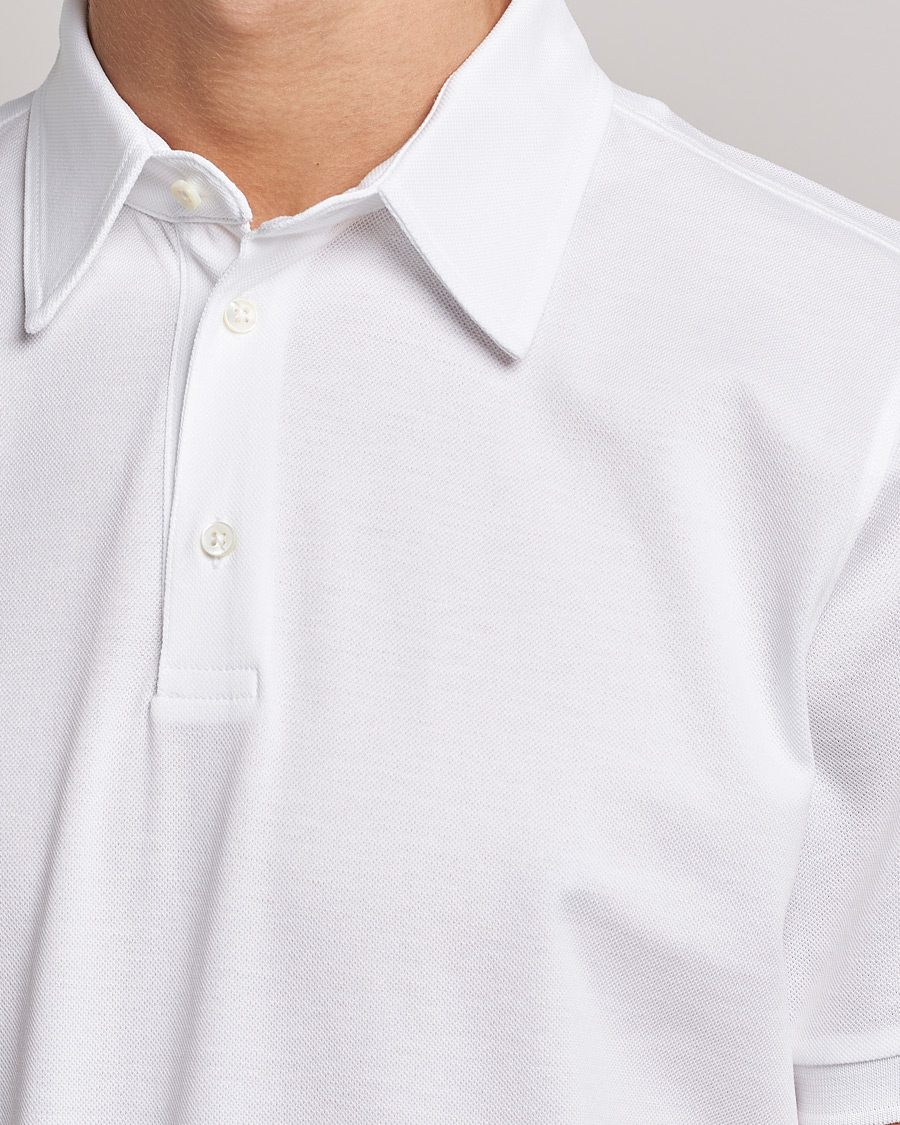 Herren | Poloshirts | Stenströms | Cotton Polo Shirt White