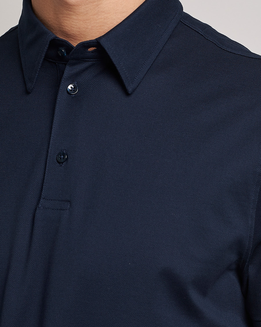 Herren | Poloshirts | Stenströms | Cotton Polo Shirt Navy