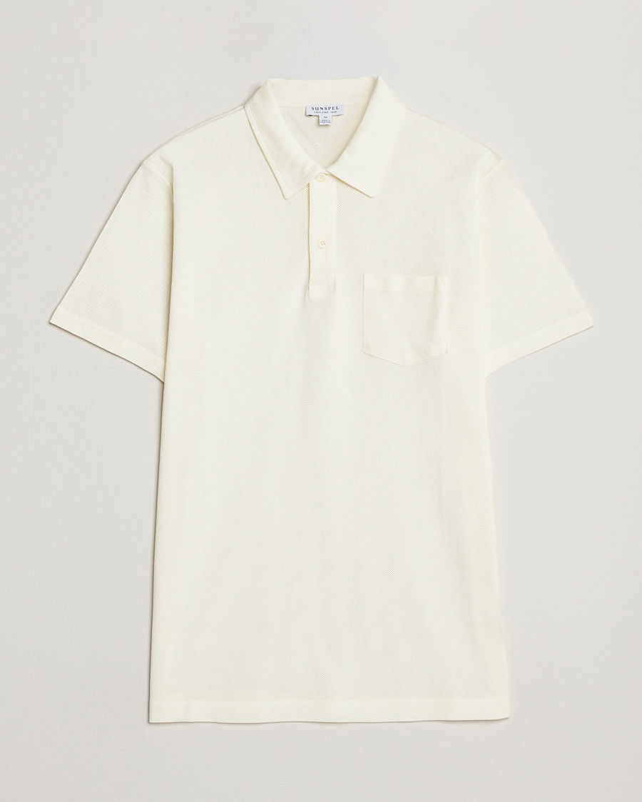 Herren | Poloshirts | Sunspel | Riviera Polo Shirt Archive White