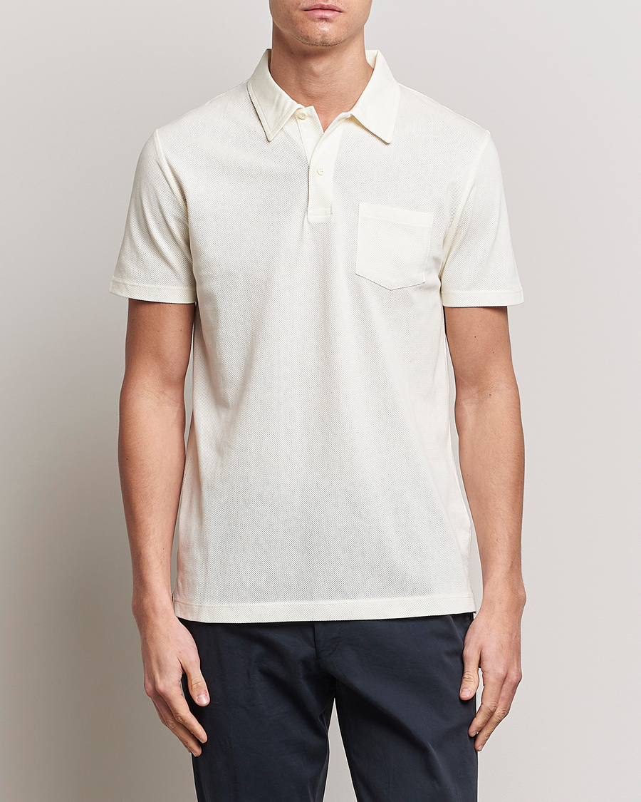 Herren | Poloshirts | Sunspel | Riviera Polo Shirt Archive White