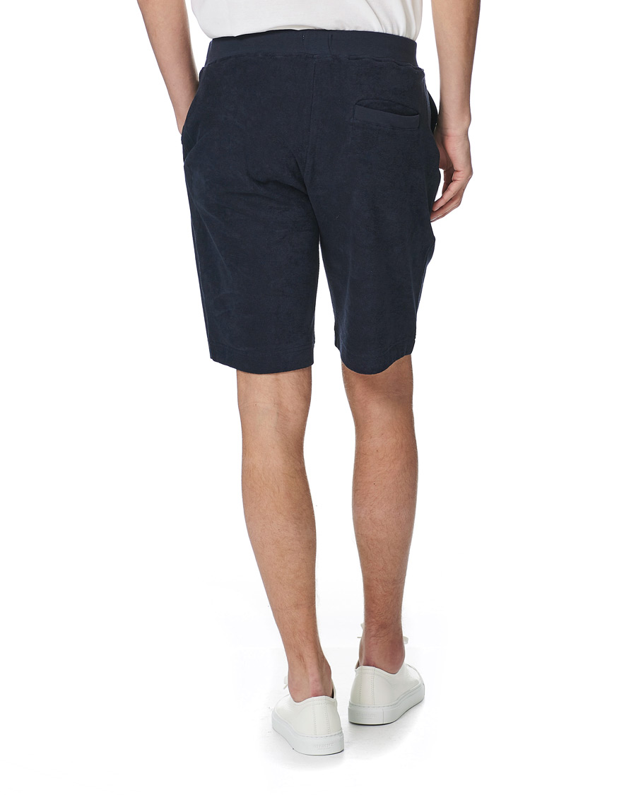 Herren | Shorts | Sunspel | Organic Cotton Towelling Shorts Navy