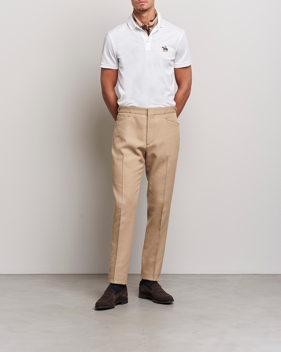 Herren | Poloshirts | Ralph Lauren Purple Label | Mercerized Cotton Polo Classic White