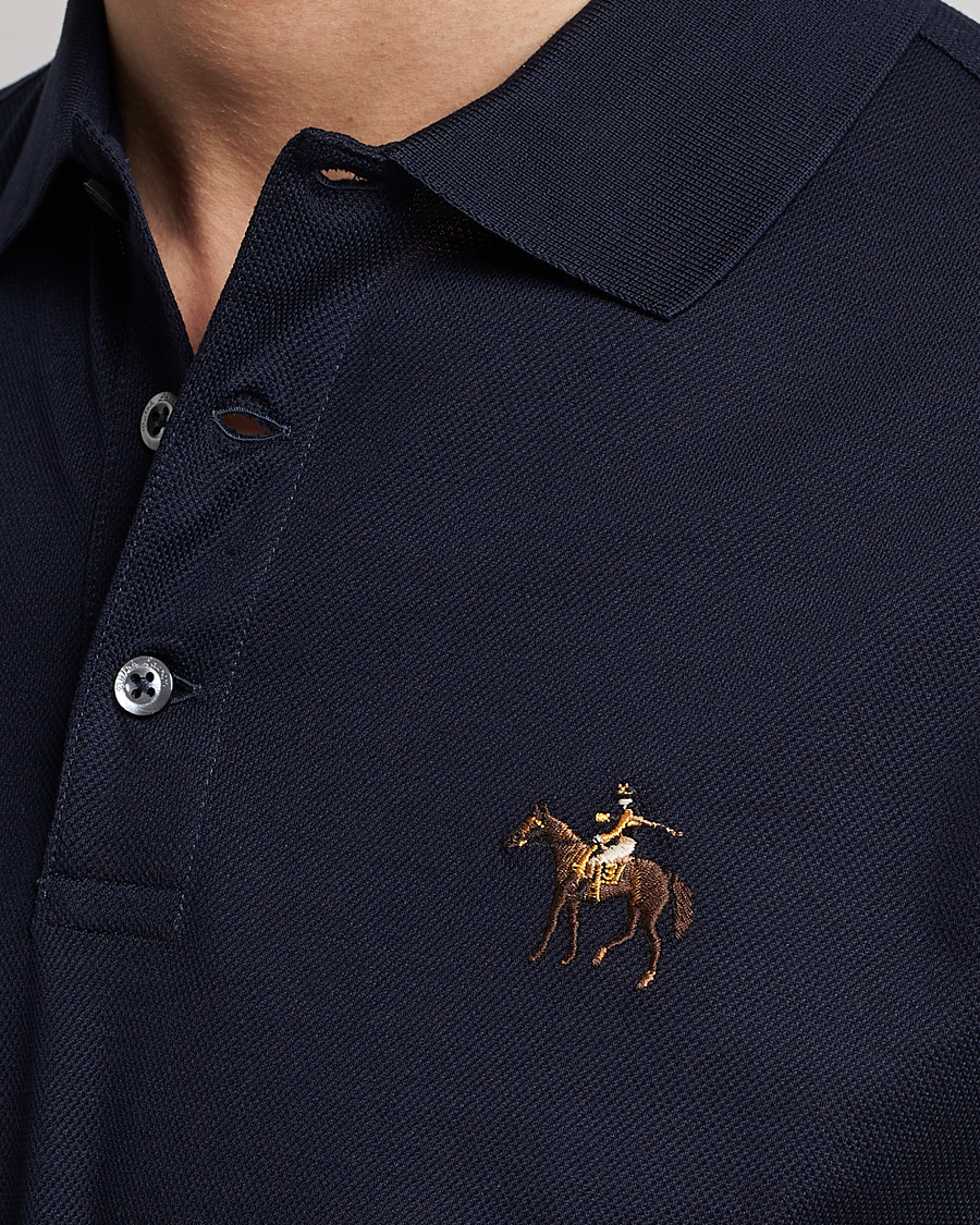 Herren | Poloshirts | Ralph Lauren Purple Label | Mercerized Cotton Polo Chairman Navy