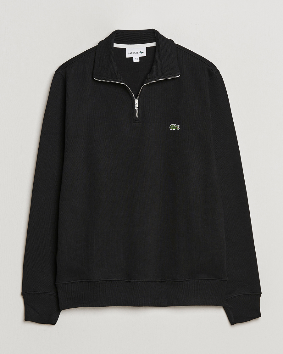 Herren | Pullover | Lacoste | Rib Interlock Half Zip Black