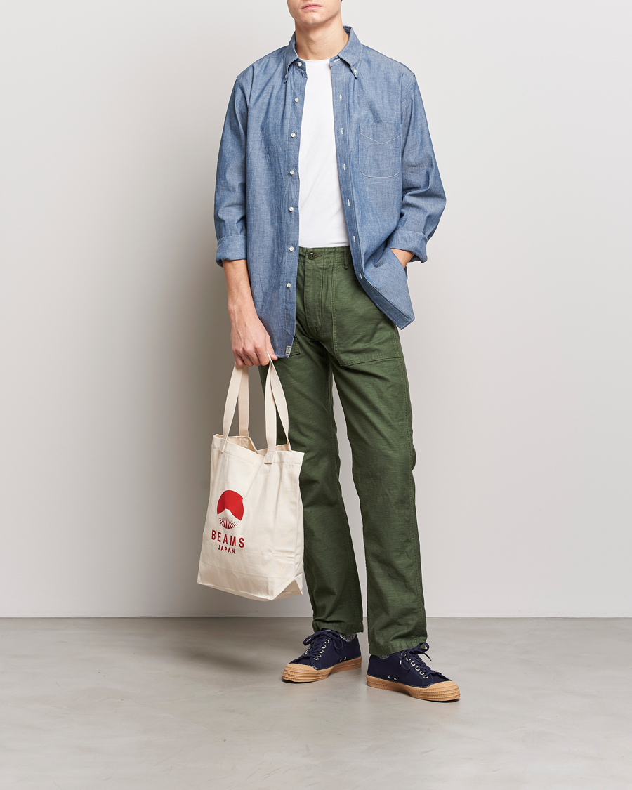 Herren | Hemden | orSlow | Denim Button Down Shirt Light Blue