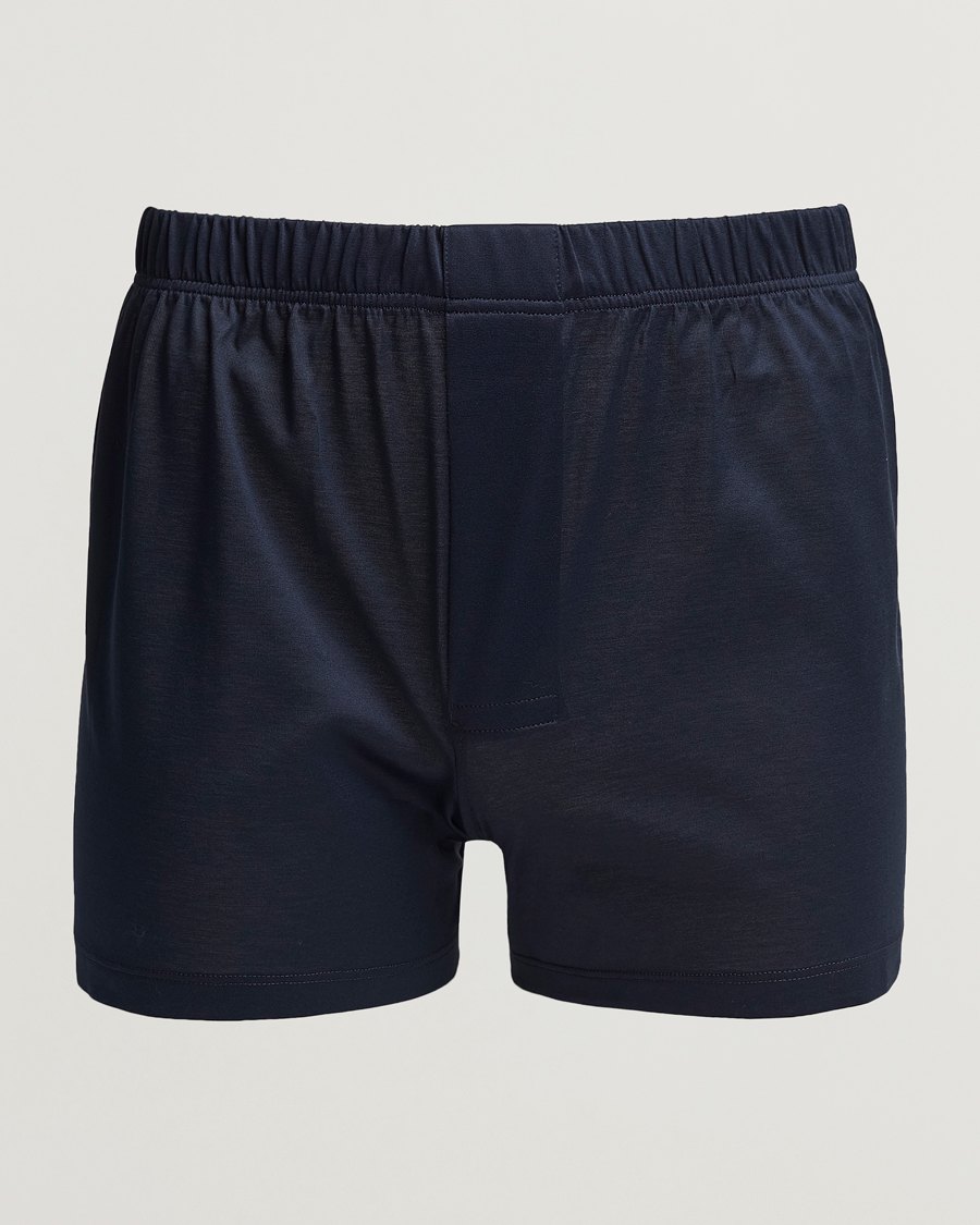Herren | Unterwäsche | Bresciani | Cotton Boxer Brief Navy