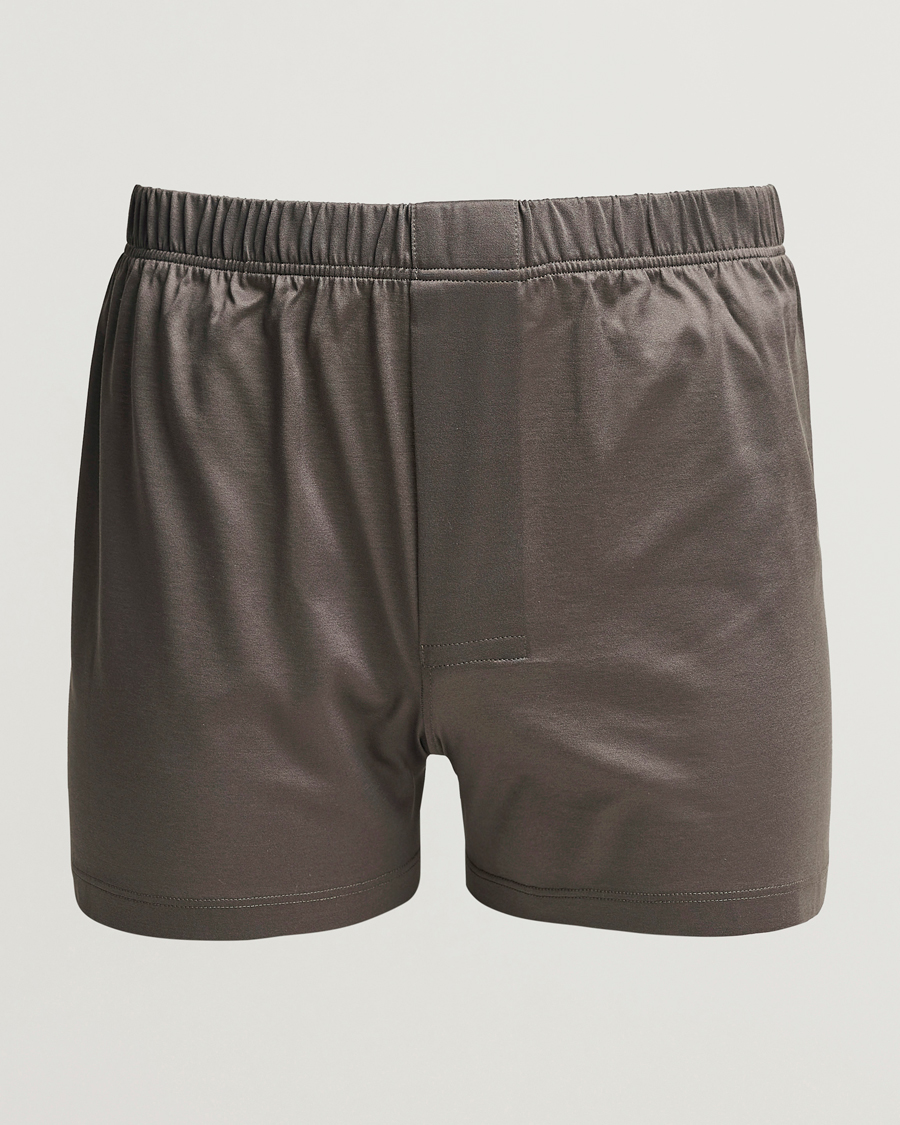 Herren | Unterwäsche | Bresciani | Cotton Boxer Brief Grey