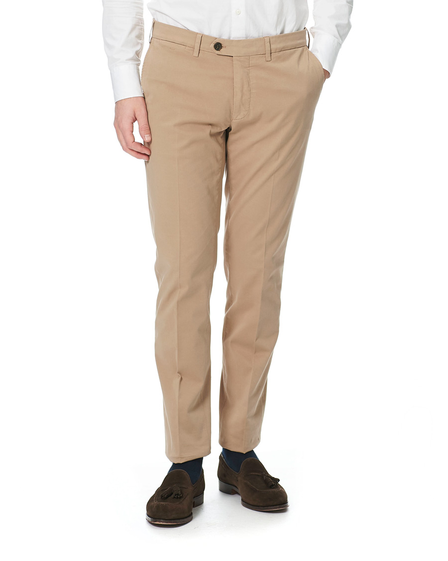 Herren | Hosen | Canali | Cotton Stretch Chinos Beige