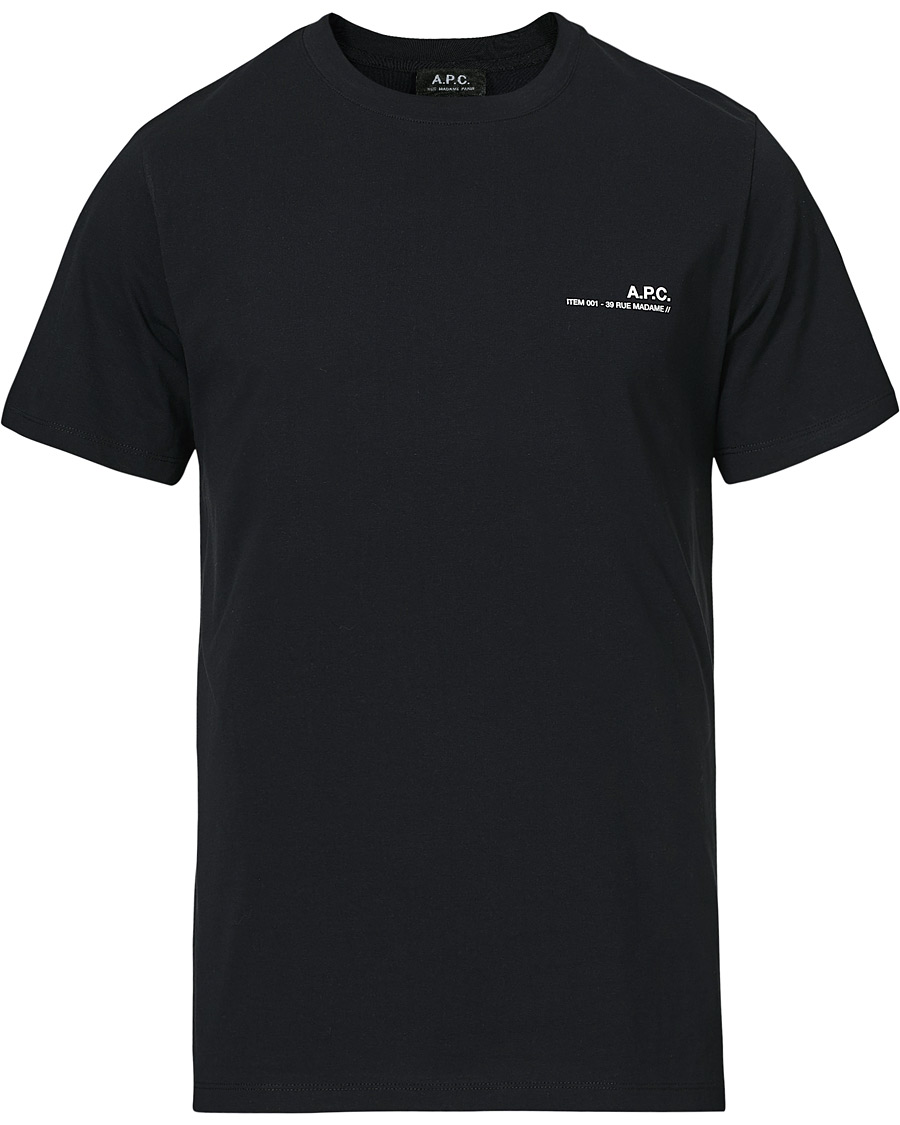Herren | T-Shirts | A.P.C. | Item Short Sleeve T-Shirt Black