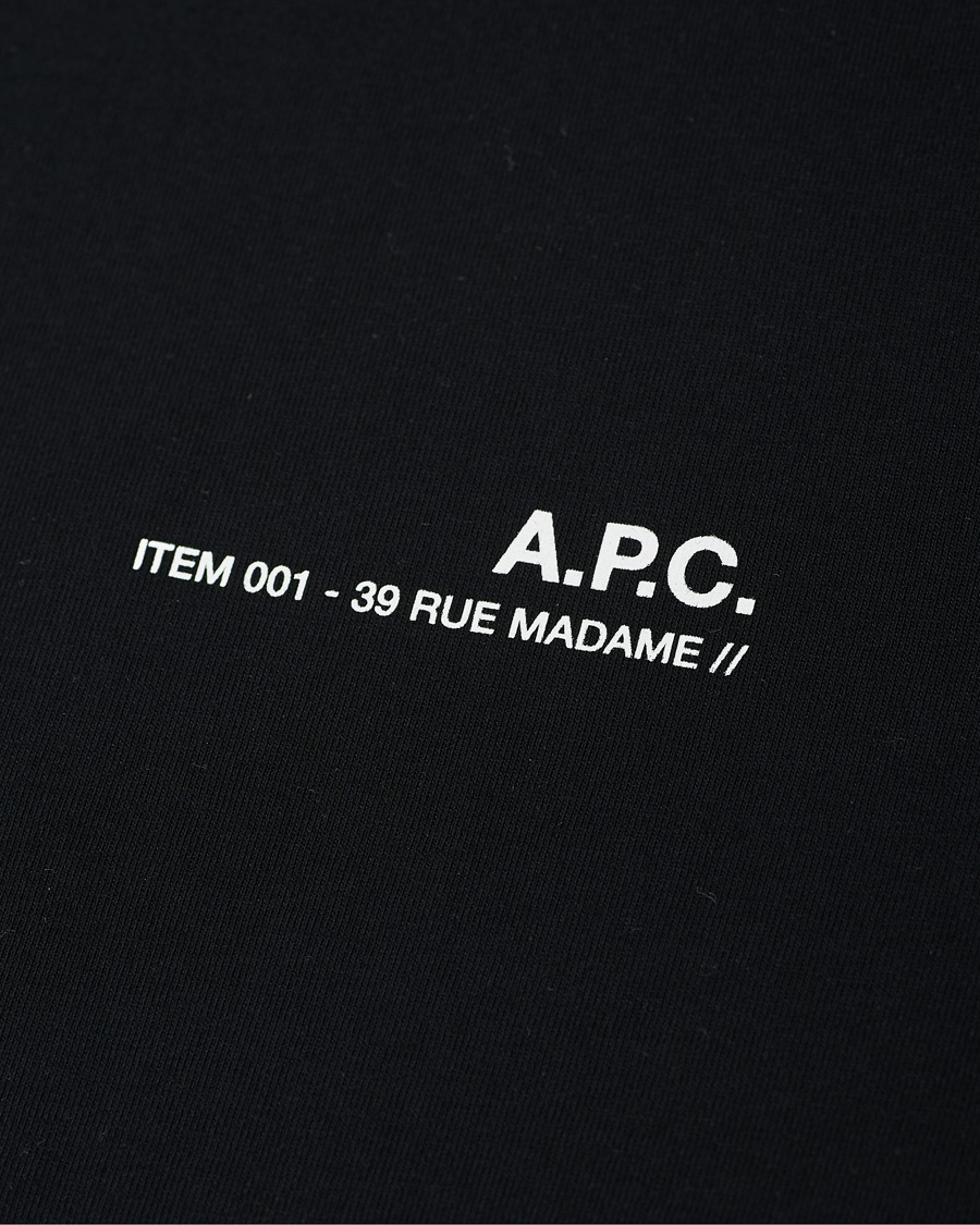 Herren | T-Shirts | A.P.C. | Item Short Sleeve T-Shirt Black