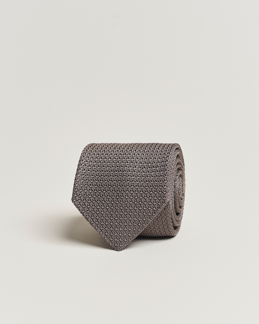 Herren | Amanda Christensen Silk Grenadine 8 cm Tie Grey | Amanda Christensen | Silk Grenadine 8 cm Tie Grey