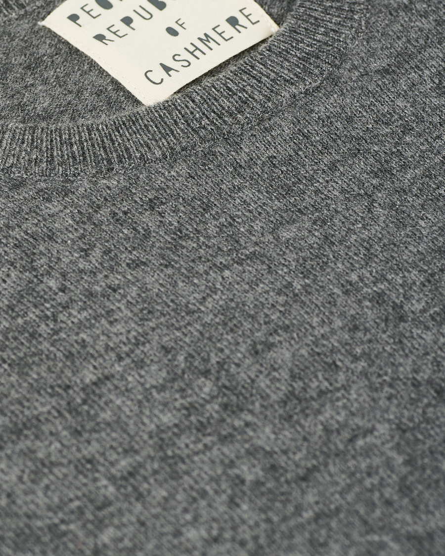 Herren | Pullover | People's Republic of Cashmere | Cashmere Roundneck Heather Grey