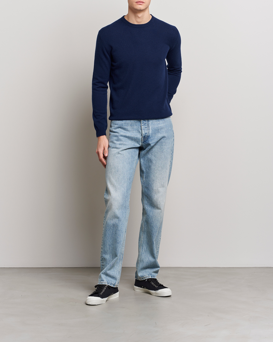 Herren | Pullover | People's Republic of Cashmere | Cashmere Roundneck Navy