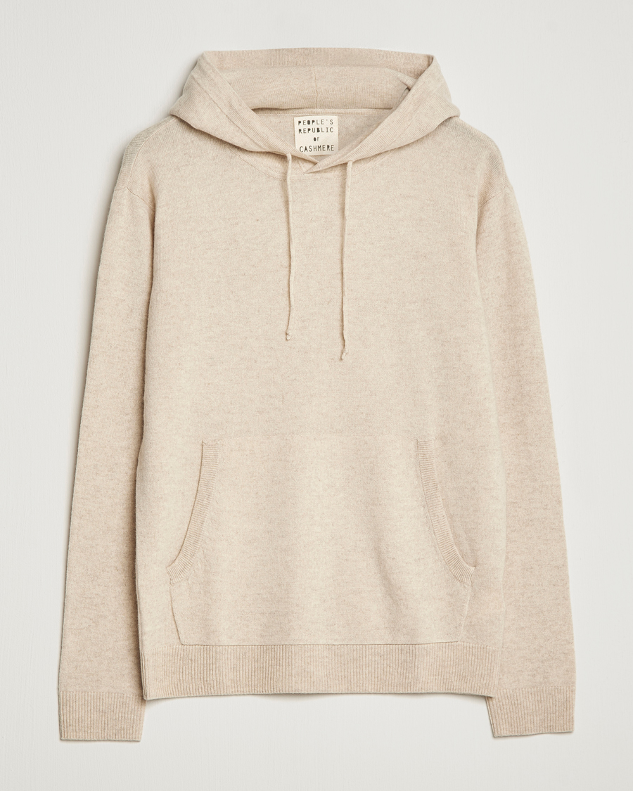 Herren | Pullover | People's Republic of Cashmere | Cashmere Hoodie Oatmilk
