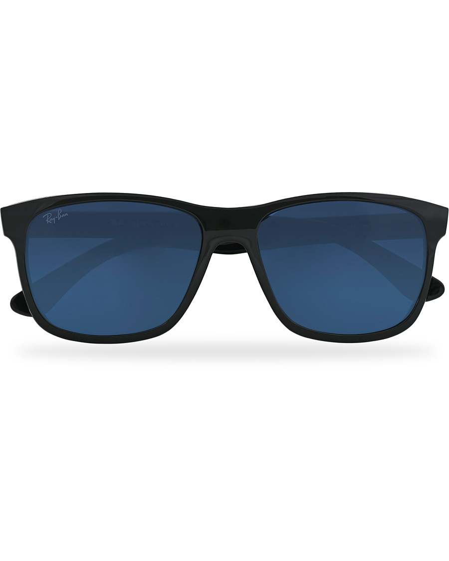 Herren | Ray-Ban RB4181 Sunglasses Shiny Black/Blue | Ray-Ban | RB4181 Sunglasses Shiny Black/Blue