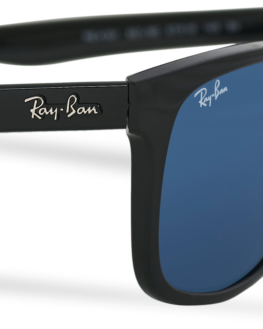 Herren | Ray-Ban RB4181 Sunglasses Shiny Black/Blue | Ray-Ban | RB4181 Sunglasses Shiny Black/Blue