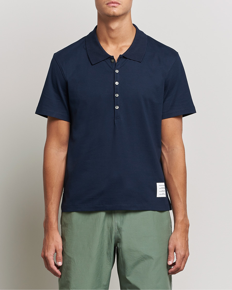 Herren | Poloshirts | Thom Browne | Relaxed Fit Polo Navy