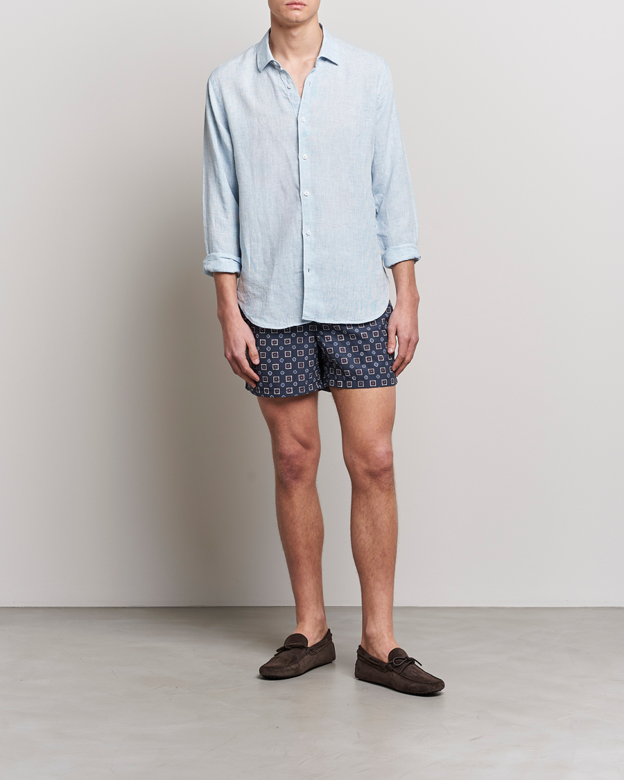 Herren | Badehosen | Ripa Ripa | Scirocco Printed Swimshorts Blue