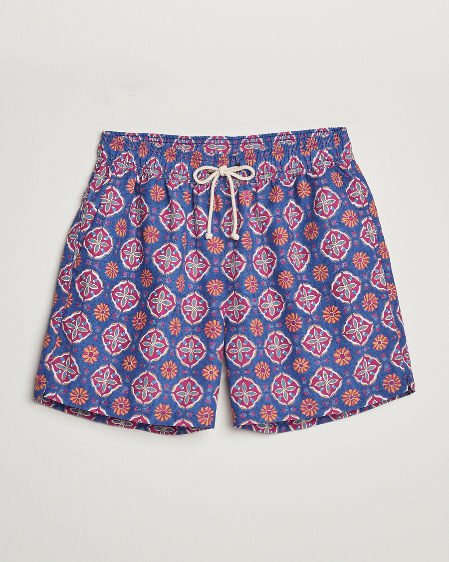 Herren | Ripa Ripa Maestrale Printed Swimshorts Blue/Red | Ripa Ripa | Maestrale Printed Swimshorts Blue/Red