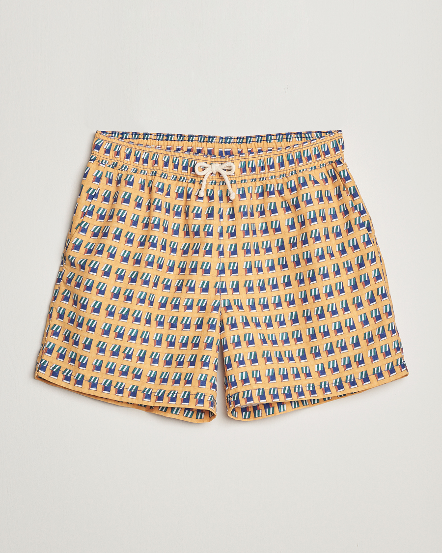 Herren | Badehosen | Ripa Ripa | Finestre Sul Mare Printed Swimshorts Yellow