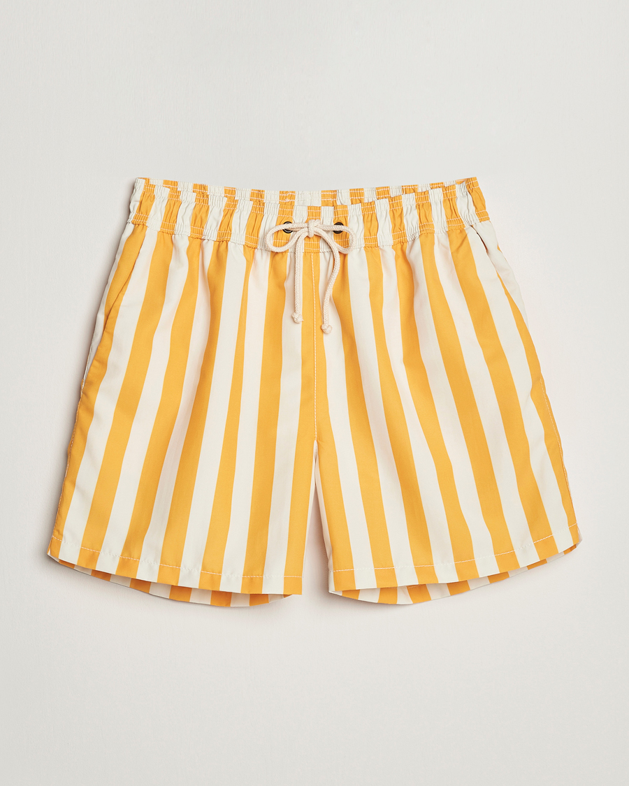 Herren | Ripa Ripa Paraggi Striped Swimshorts Yellow/White | Ripa Ripa | Paraggi Striped Swimshorts Yellow/White