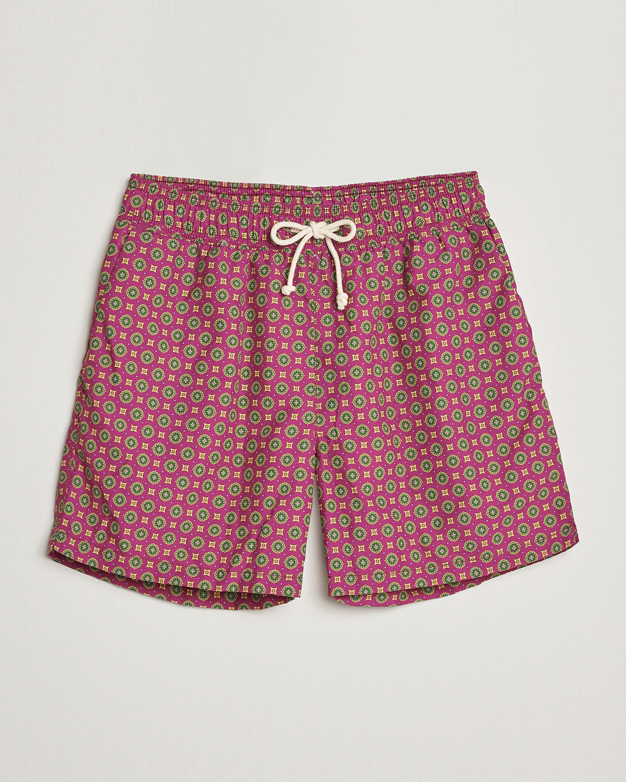 Herren | Badehosen | Ripa Ripa | Nicola Radano Colab Printed Swimshorts Bordeaux
