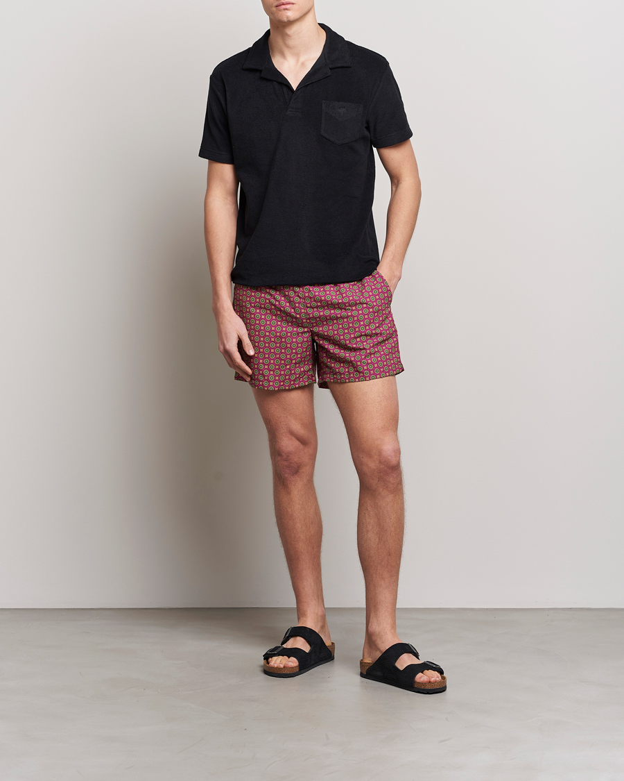 Herren | Badehosen | Ripa Ripa | Nicola Radano Colab Printed Swimshorts Bordeaux