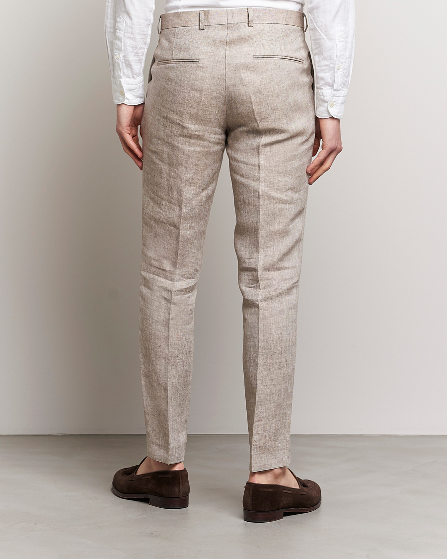 Herren | Hosen | Oscar Jacobson | Denz Linen Trousers Beige