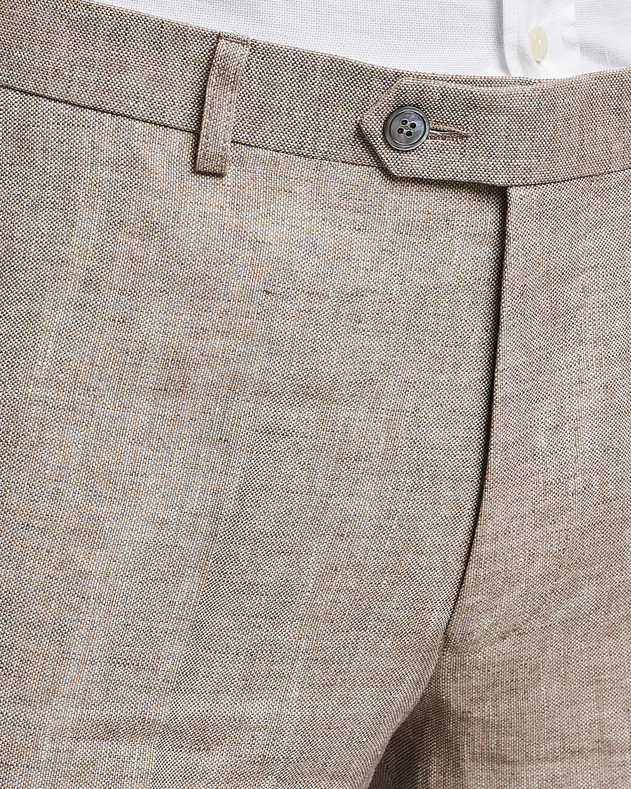 Herren | Hosen | Oscar Jacobson | Denz Linen Trousers Beige