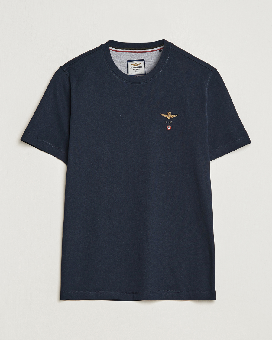 Herren | T-Shirts | Aeronautica Militare | TS1580 Crew Neck Tee Navy