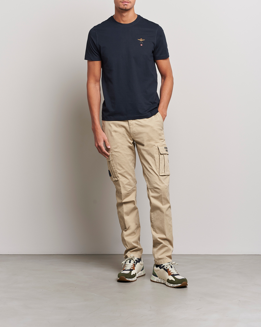 Herren | T-Shirts | Aeronautica Militare | TS1580 Crew Neck Tee Navy