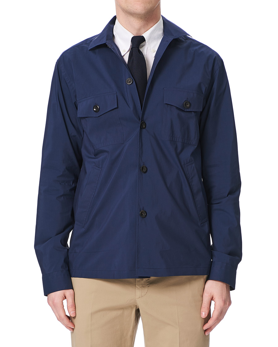 Herren | Hemden | Eton | Cotton/Nylon Overshirt Navy