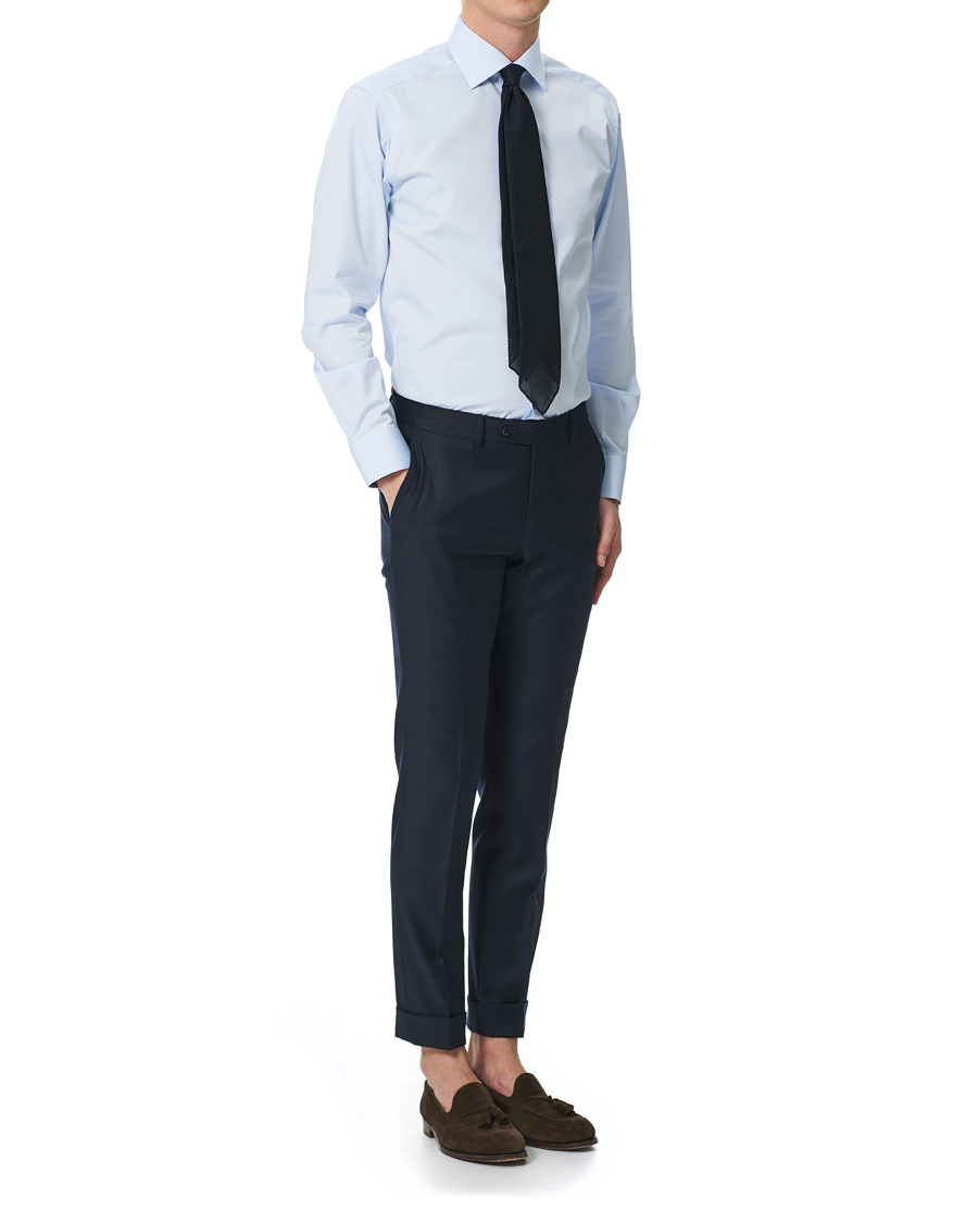 Herren | Hemden | Eton | Slim Fit Contrast Cut Away Shirt Blue