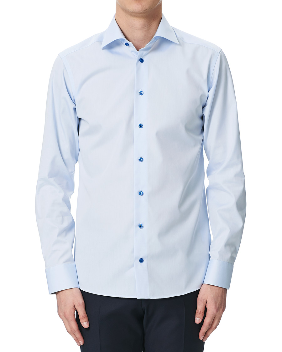 Herren | Hemden | Eton | Slim Fit Contrast Cut Away Shirt Blue