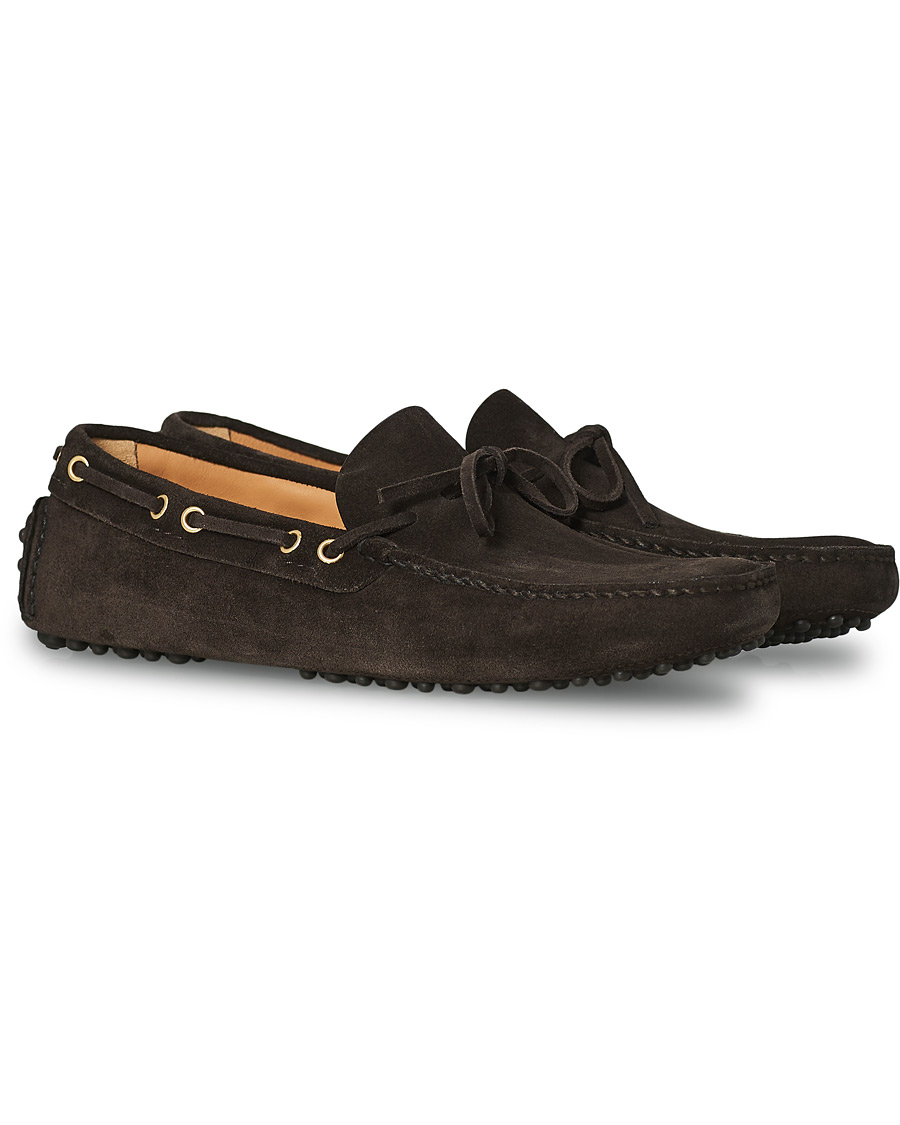 Herren | Car Shoe Driver Moccasin Dark Brown Suede | Car Shoe | Driver Moccasin Dark Brown Suede