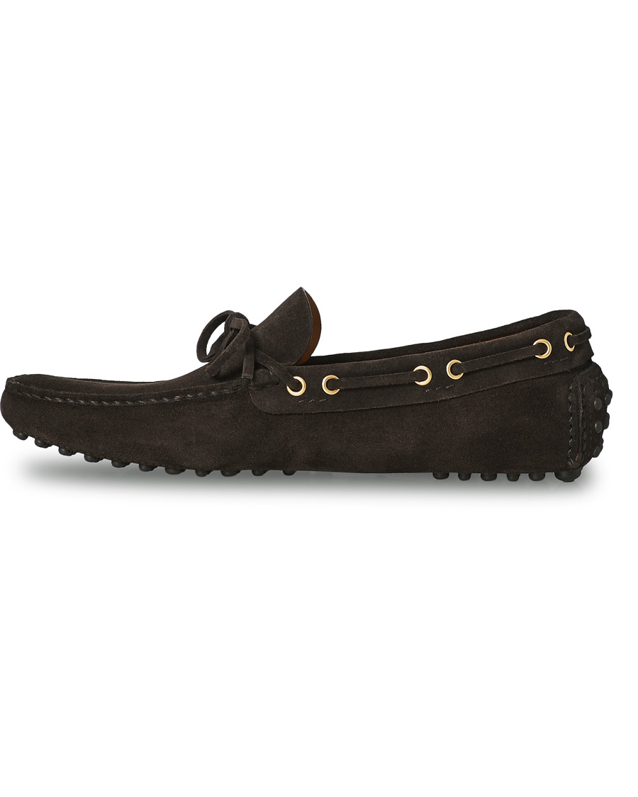 Herren | Car Shoe Driver Moccasin Dark Brown Suede | Car Shoe | Driver Moccasin Dark Brown Suede