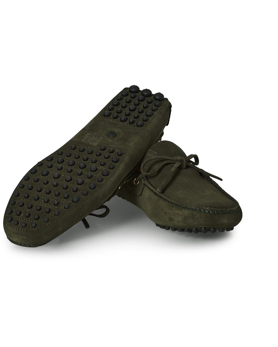 Herren | Car Shoe Driver Moccasin Dark Green Suede | Car Shoe | Driver Moccasin Dark Green Suede