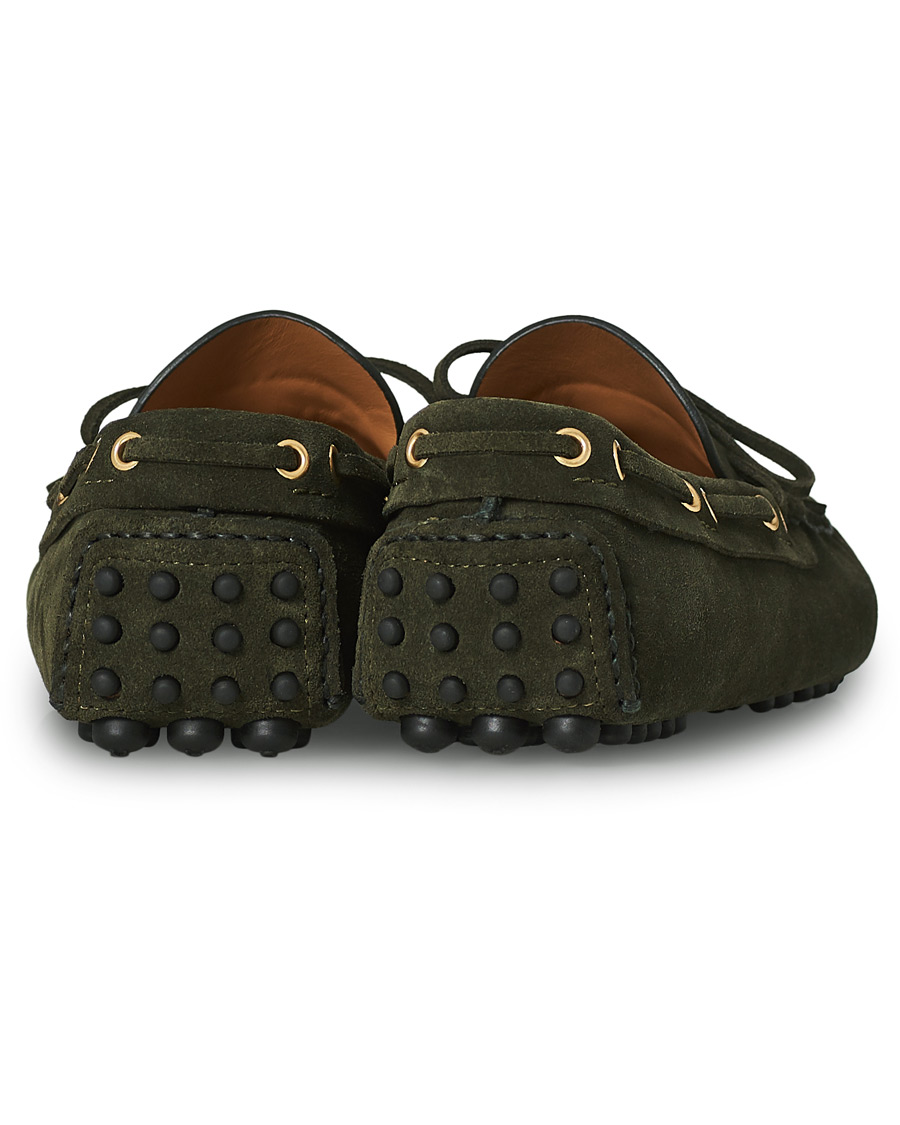 Herren | Car Shoe Driver Moccasin Dark Green Suede | Car Shoe | Driver Moccasin Dark Green Suede