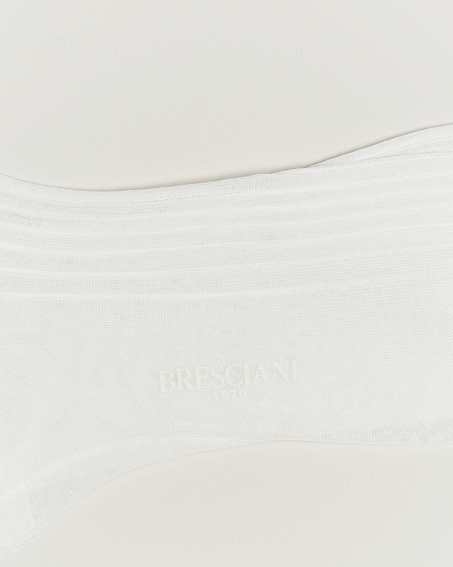 Herren |  | Bresciani | Cotton Ribbed Short Socks White