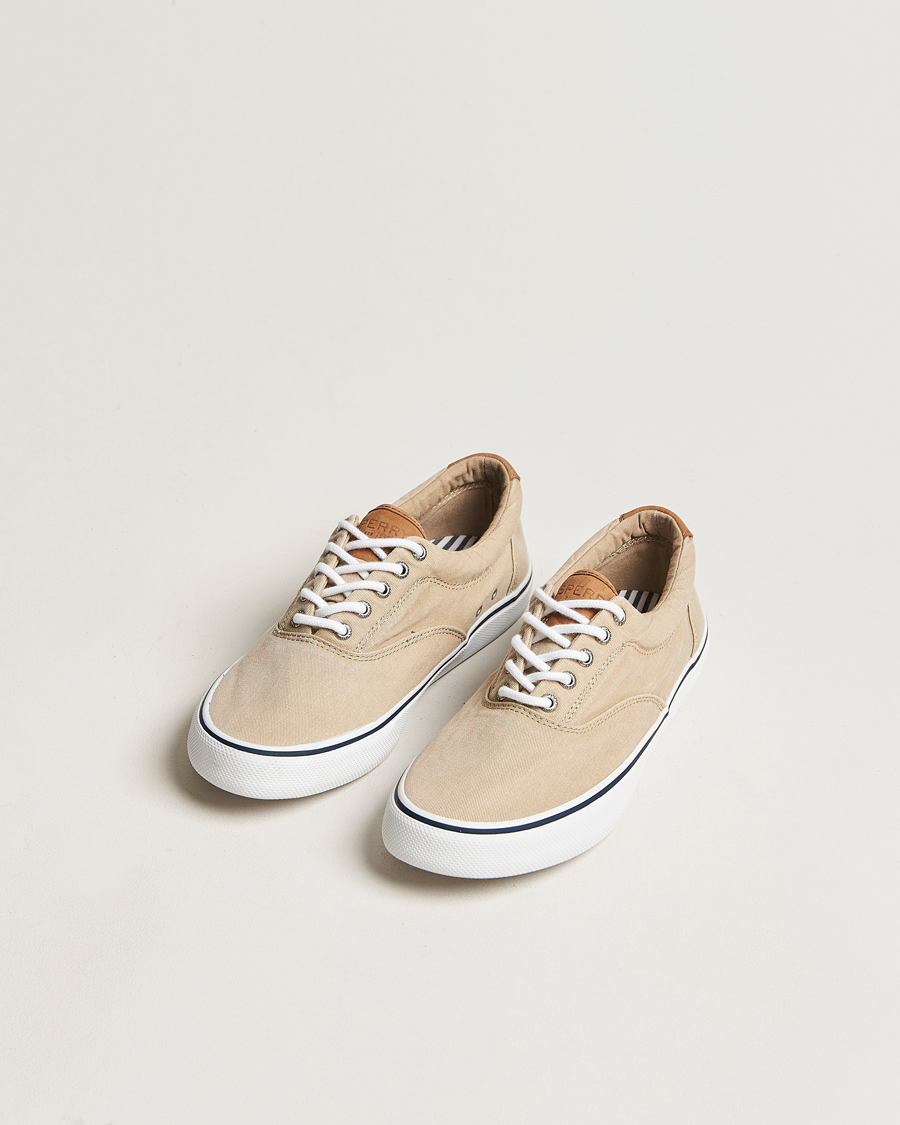 Herren | Sperry Striper II Canvas Sneaker Beige | Sperry | Striper II Canvas Sneaker Beige