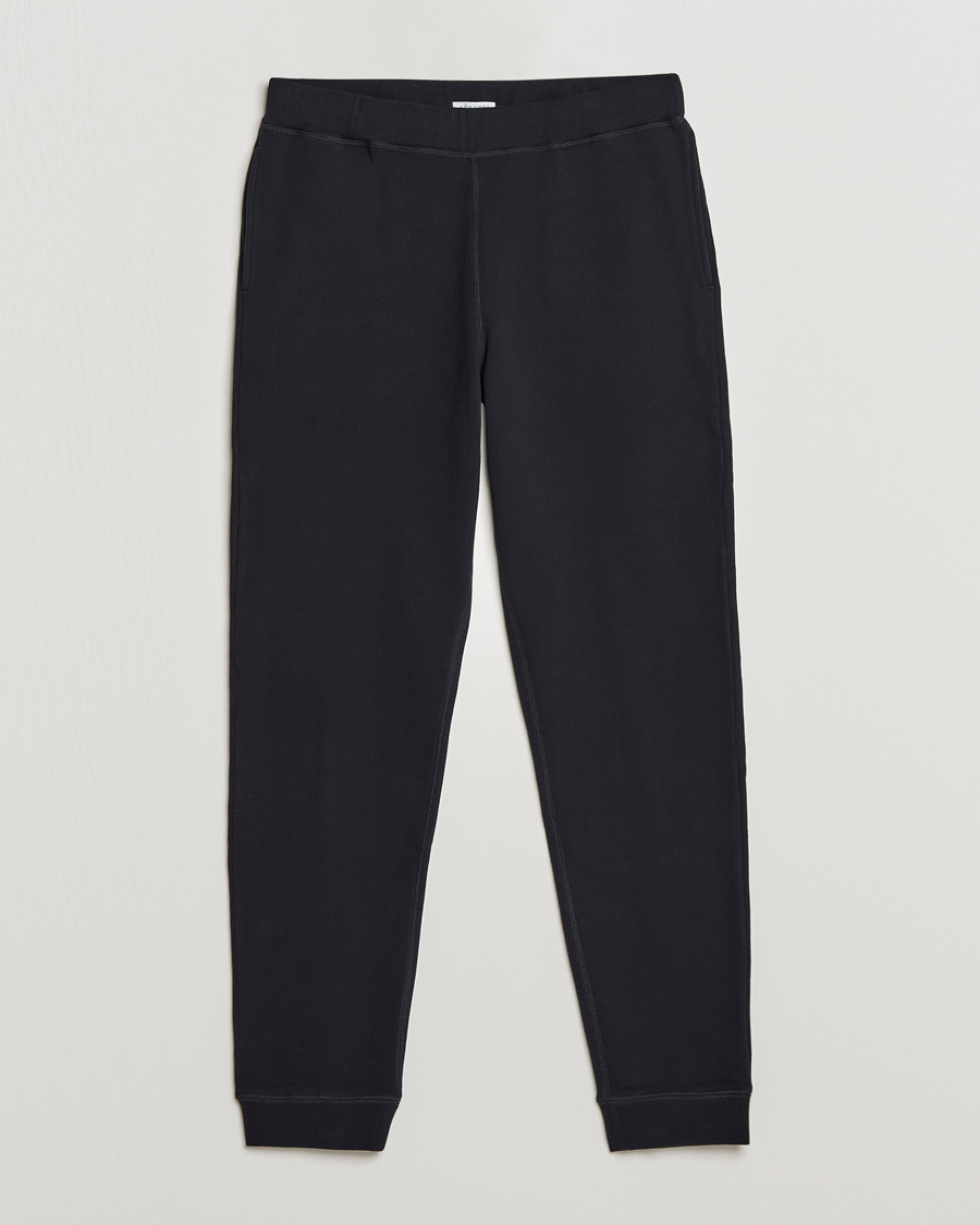 Herren | Hosen | Sunspel | Cotton Loopback Track Pants Black